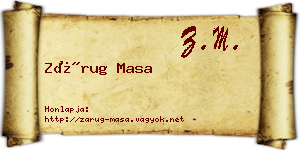 Zárug Masa névjegykártya